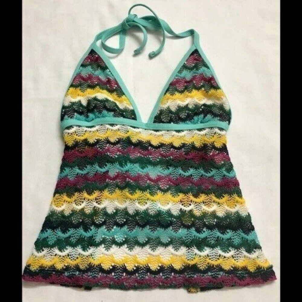 Boho Crochet Swimsuit Top Size M